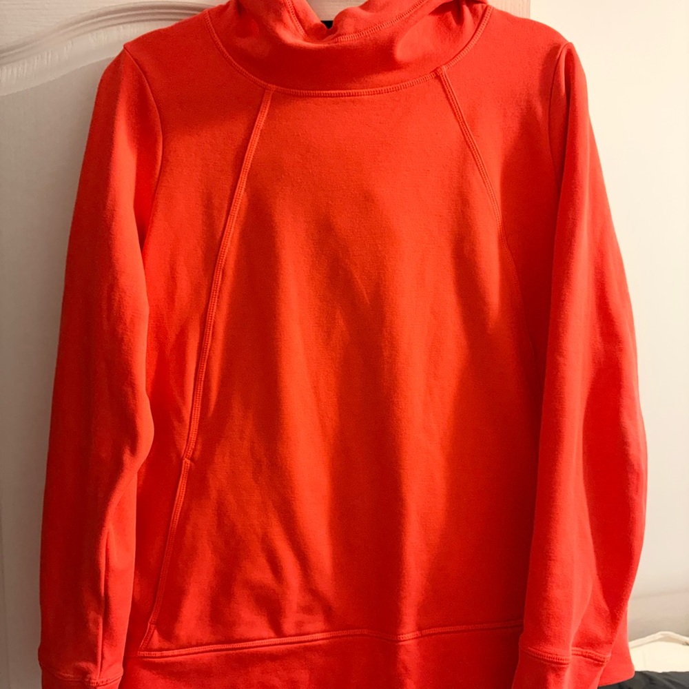 Sweaty Betty Vibrant Orange Cowl Neck Sweater